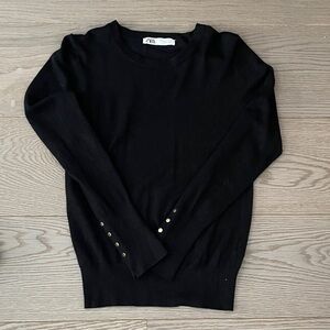 Zara Black Crew Neck Sweater